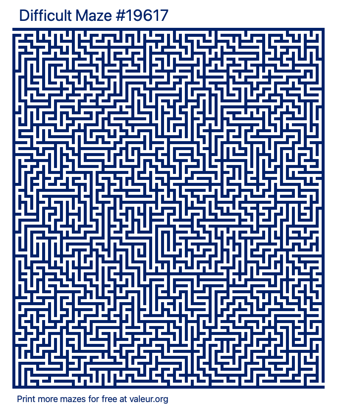 Free Printable Difficult Maze number 19617