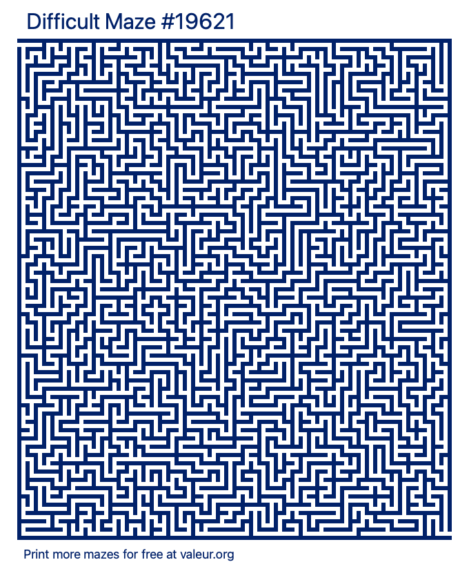 Free Printable Difficult Maze number 19621