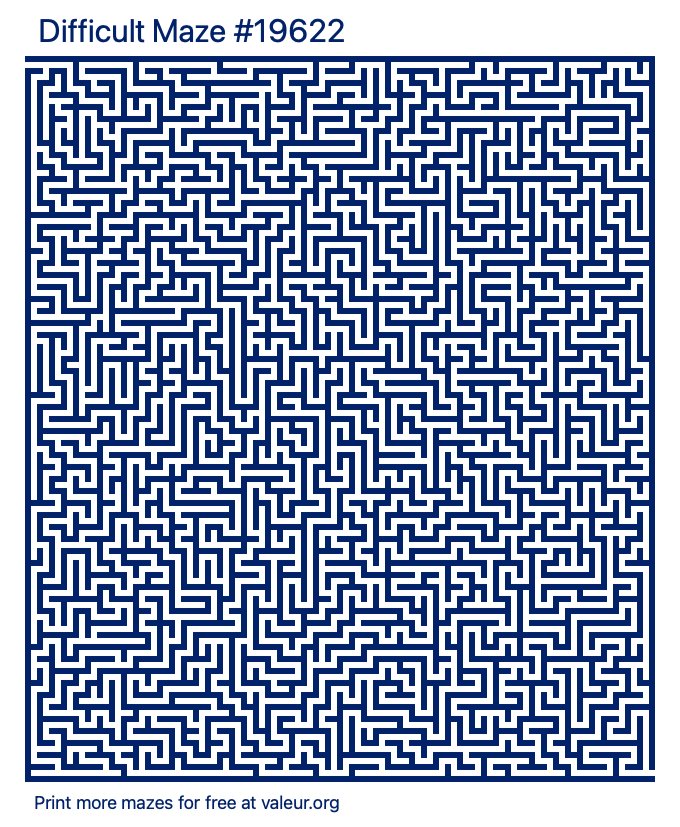 Free Printable Difficult Maze number 19622