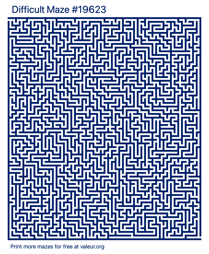 Free Printable Difficult Maze number 19623