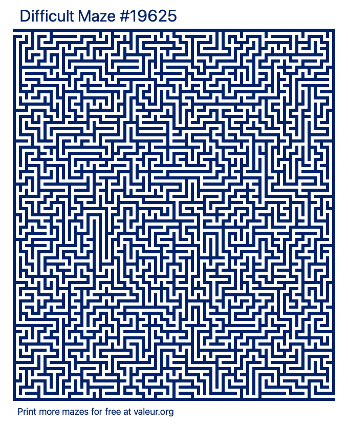 Free Printable Difficult Maze number 19625