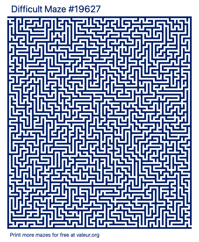 Free Printable Difficult Maze number 19627