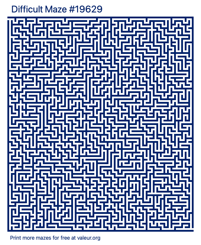 Free Printable Difficult Maze number 19629