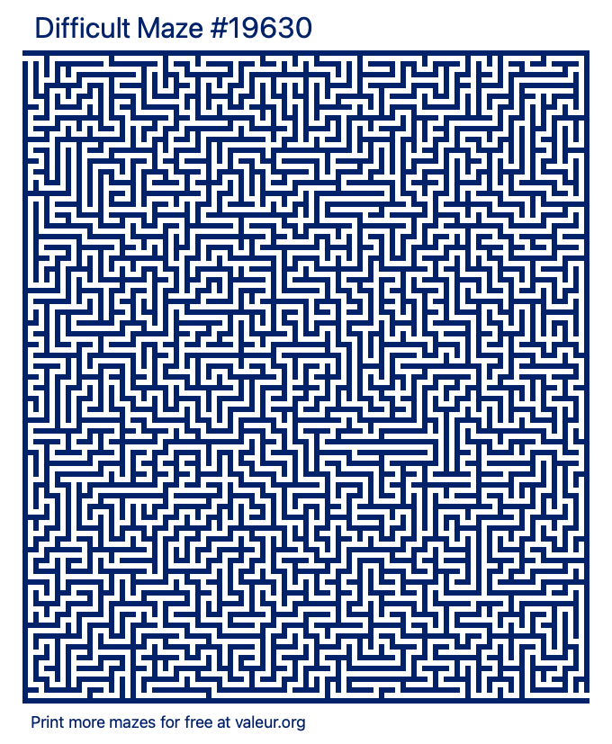 Free Printable Difficult Maze number 19630