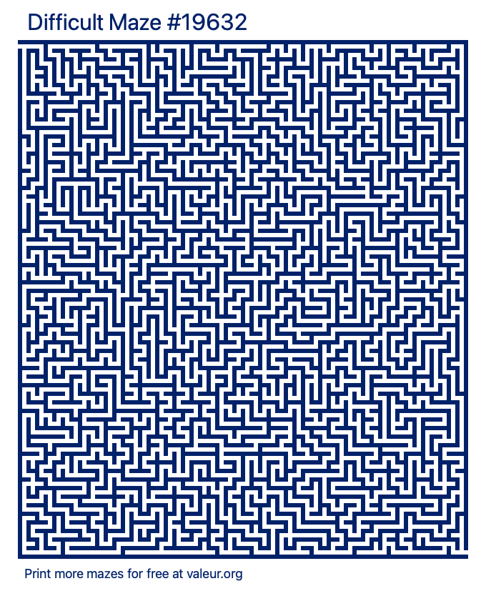 Free Printable Difficult Maze number 19632