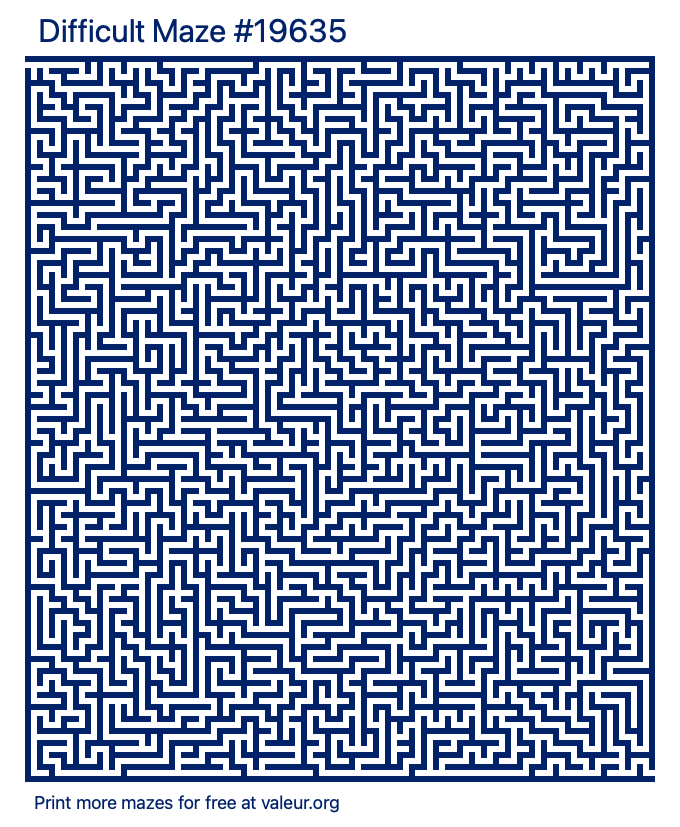 Free Printable Difficult Maze number 19635