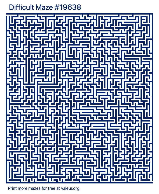 Free Printable Difficult Maze number 19638