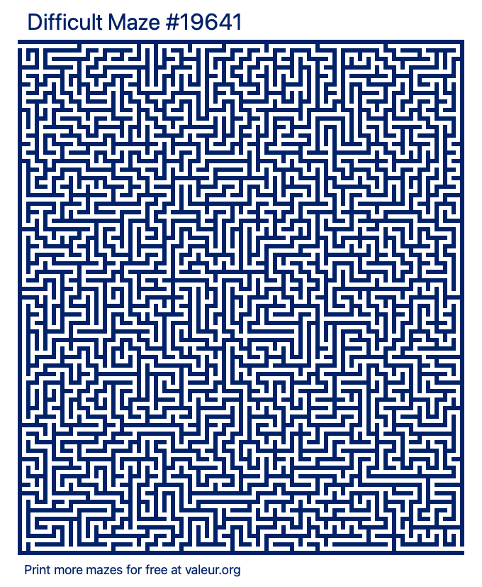 Free Printable Difficult Maze number 19641