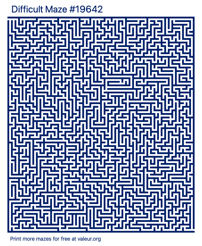 Free Printable Difficult Maze number 19642