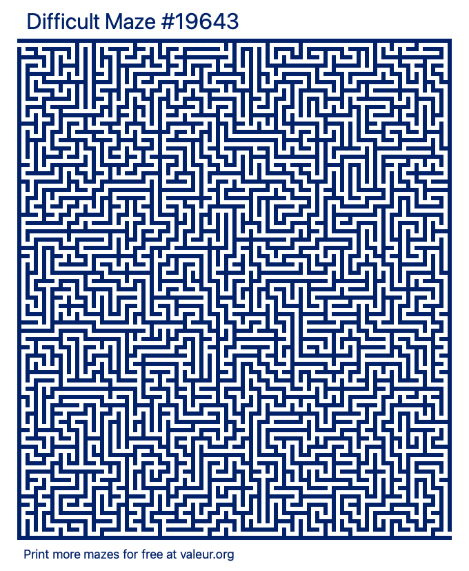 Free Printable Difficult Maze number 19643