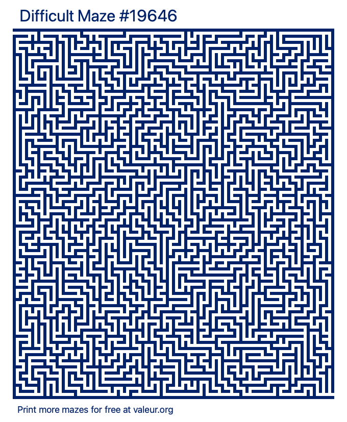 Free Printable Difficult Maze number 19646