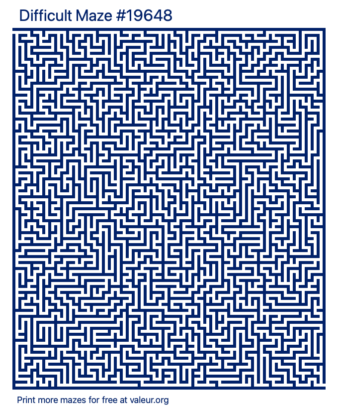 Free Printable Difficult Maze number 19648