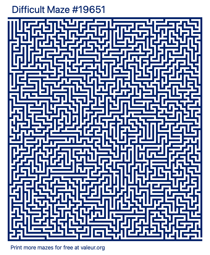 Free Printable Difficult Maze number 19651