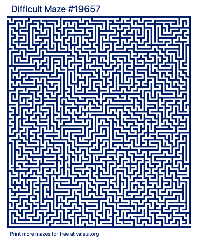 Free Printable Difficult Maze number 19657