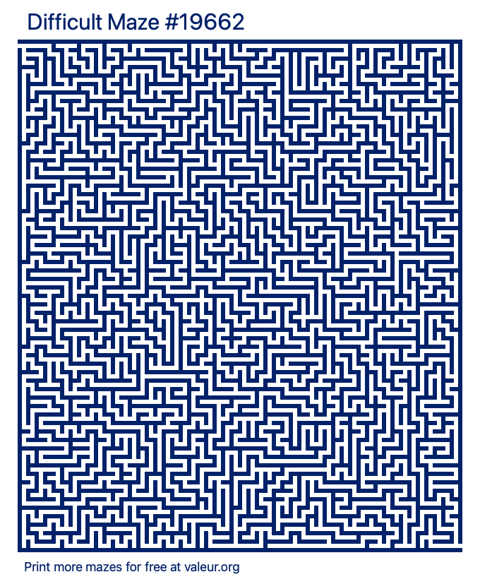 Free Printable Difficult Maze number 19662