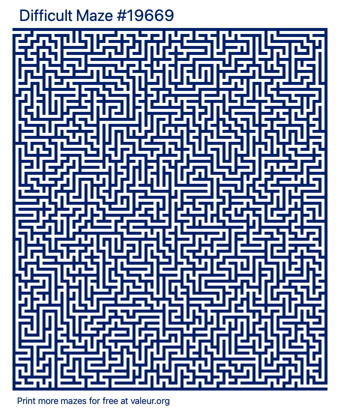 Free Printable Difficult Maze number 19669