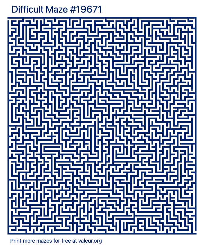 Free Printable Difficult Maze number 19671