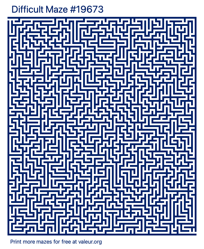 Free Printable Difficult Maze number 19673