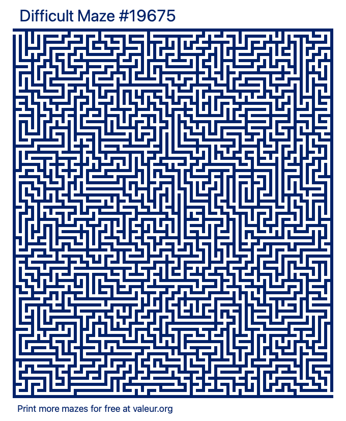 Free Printable Difficult Maze number 19675