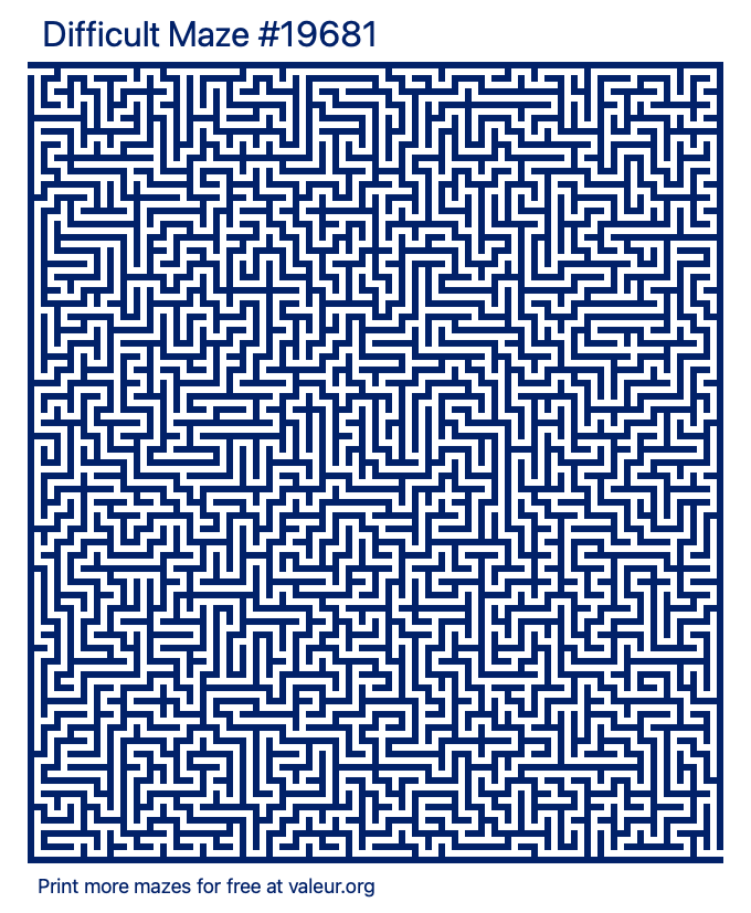 Free Printable Difficult Maze number 19681