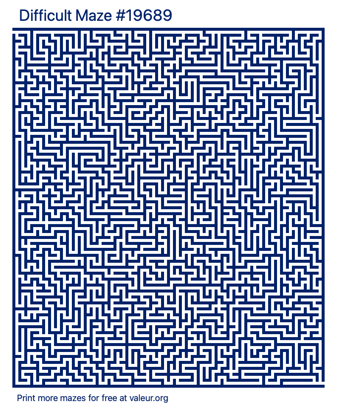 Free Printable Difficult Maze number 19689