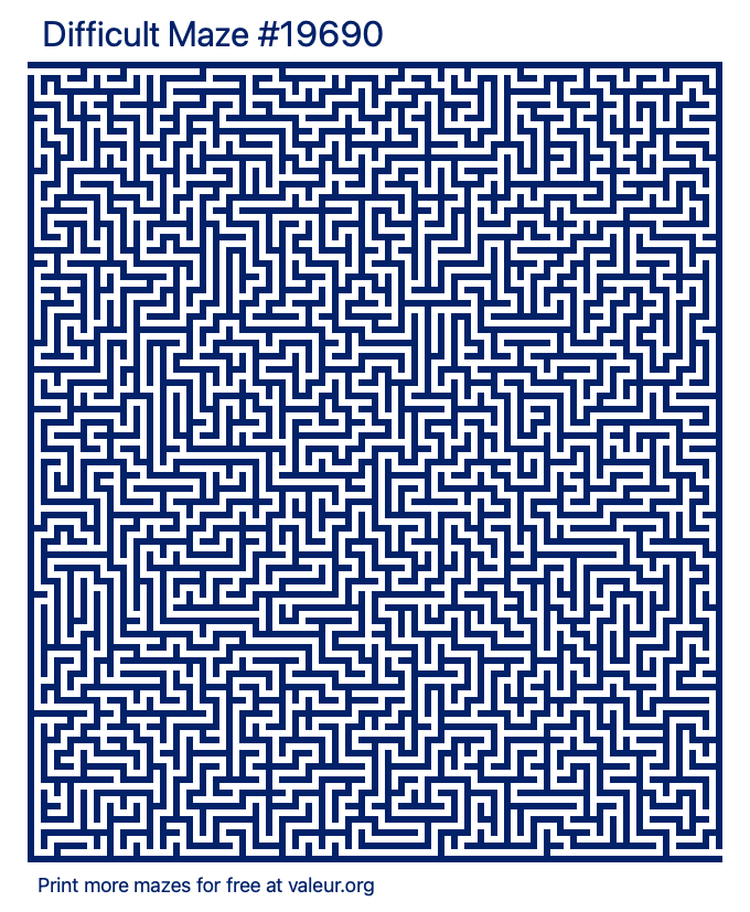 Free Printable Difficult Maze number 19690