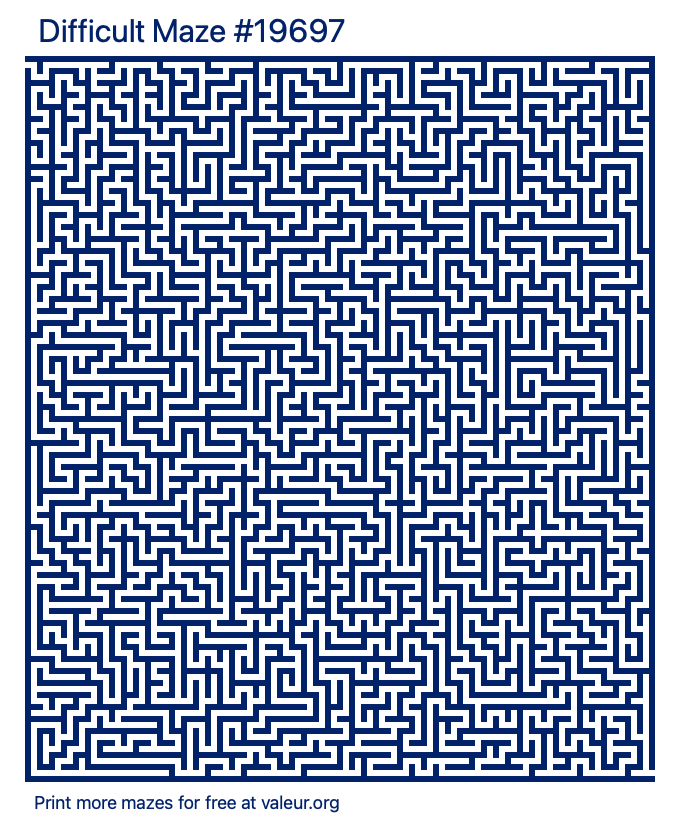 Free Printable Difficult Maze number 19697