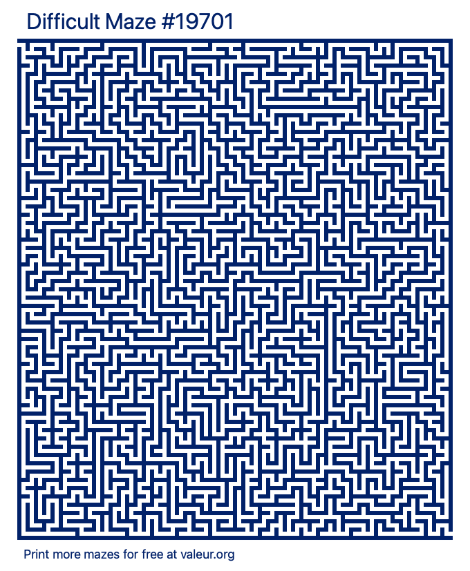 Free Printable Difficult Maze number 19701