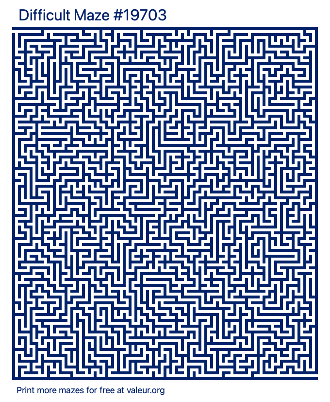 Free Printable Difficult Maze number 19703