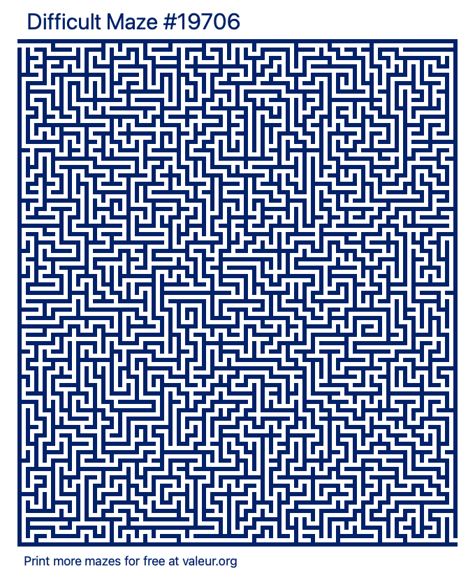 Free Printable Difficult Maze number 19706