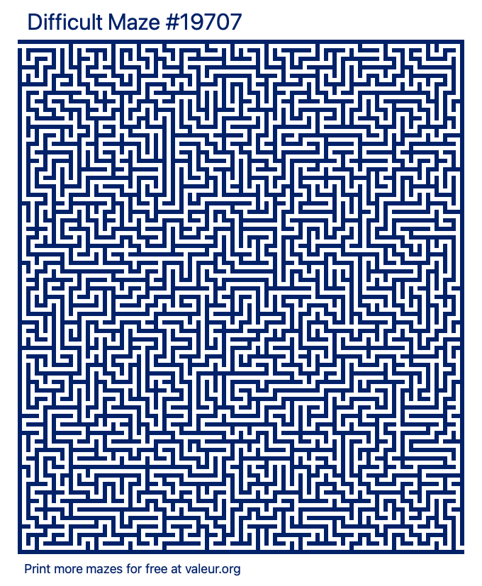 Free Printable Difficult Maze number 19707