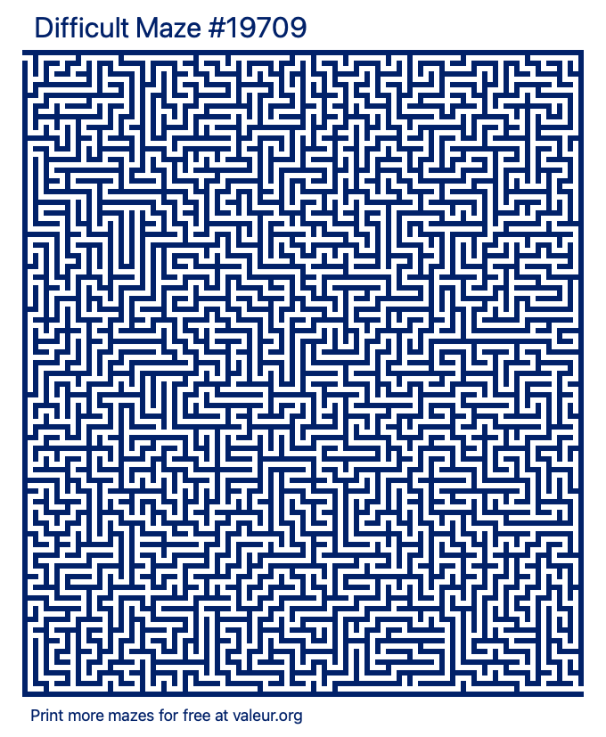 Free Printable Difficult Maze number 19709