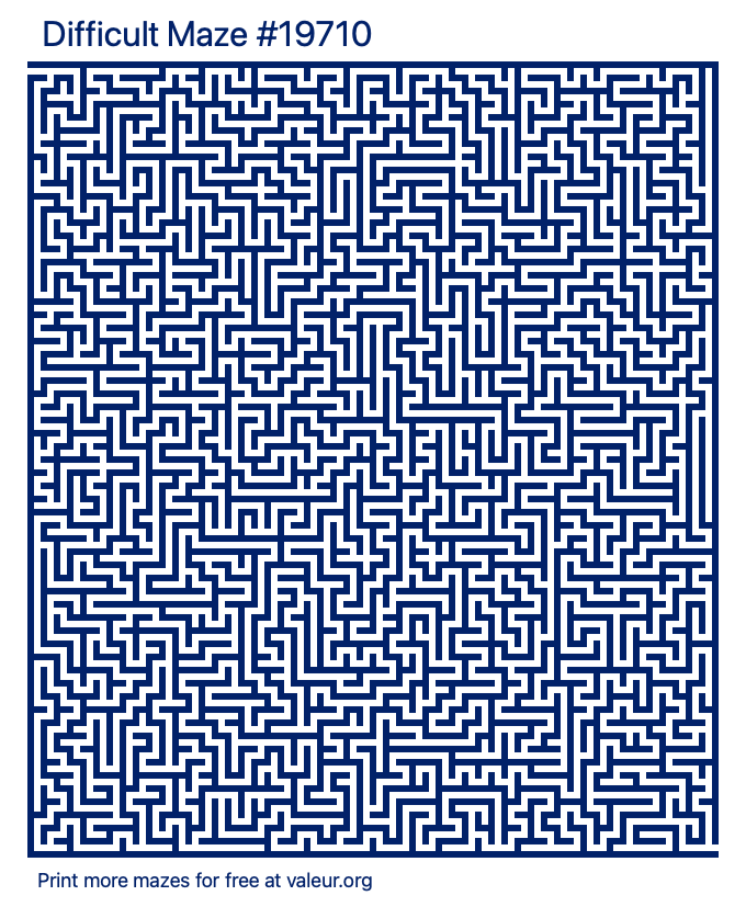 Free Printable Difficult Maze number 19710