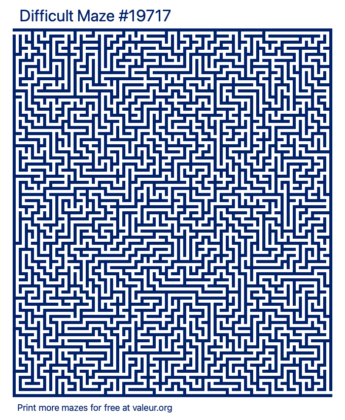 Free Printable Difficult Maze number 19717