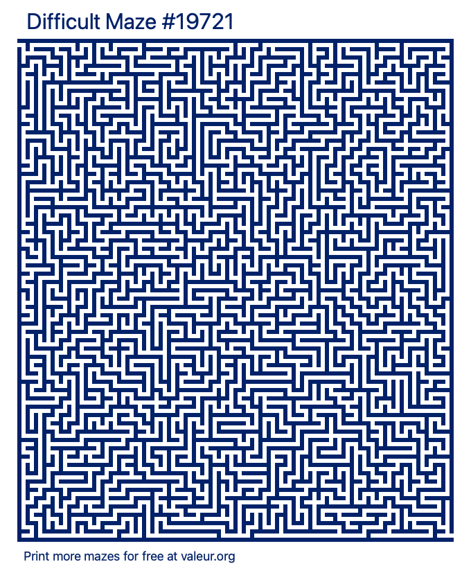 Free Printable Difficult Maze number 19721