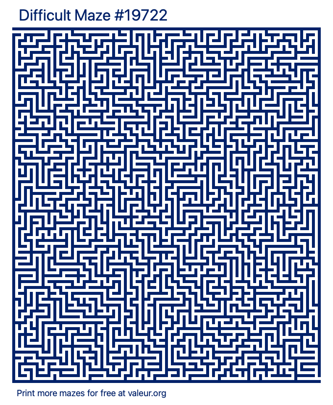 Free Printable Difficult Maze number 19722