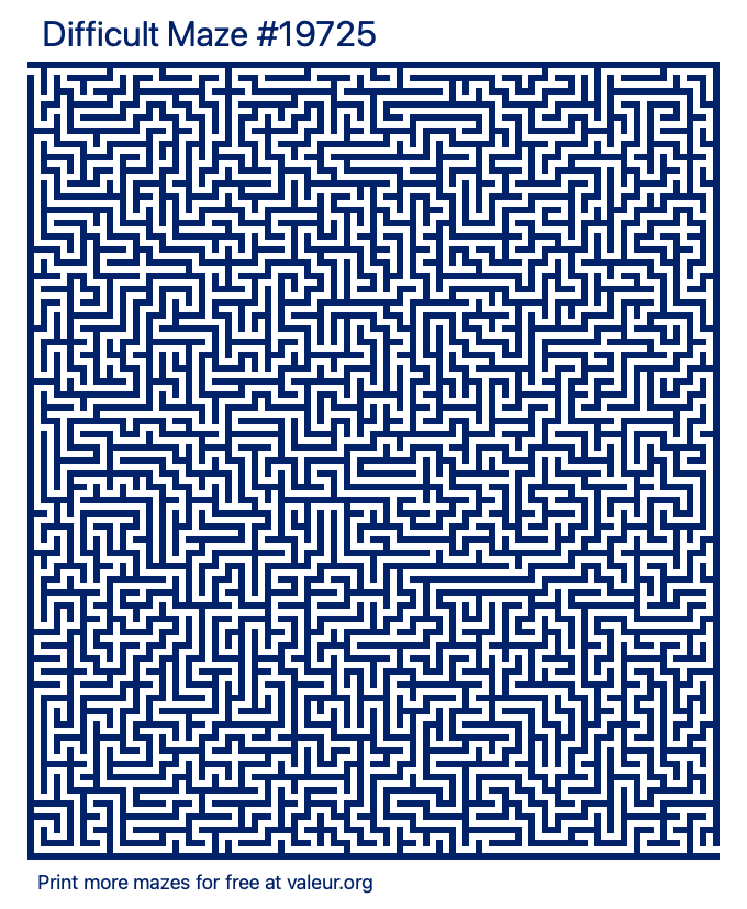 Free Printable Difficult Maze number 19725