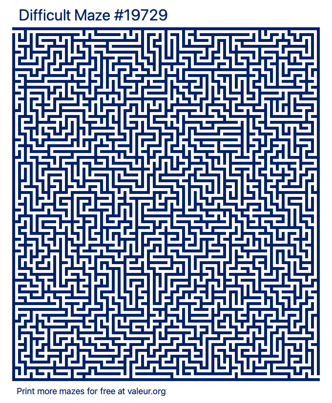 Free Printable Difficult Maze number 19729