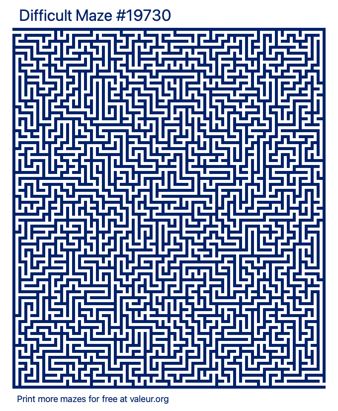 Free Printable Difficult Maze number 19730