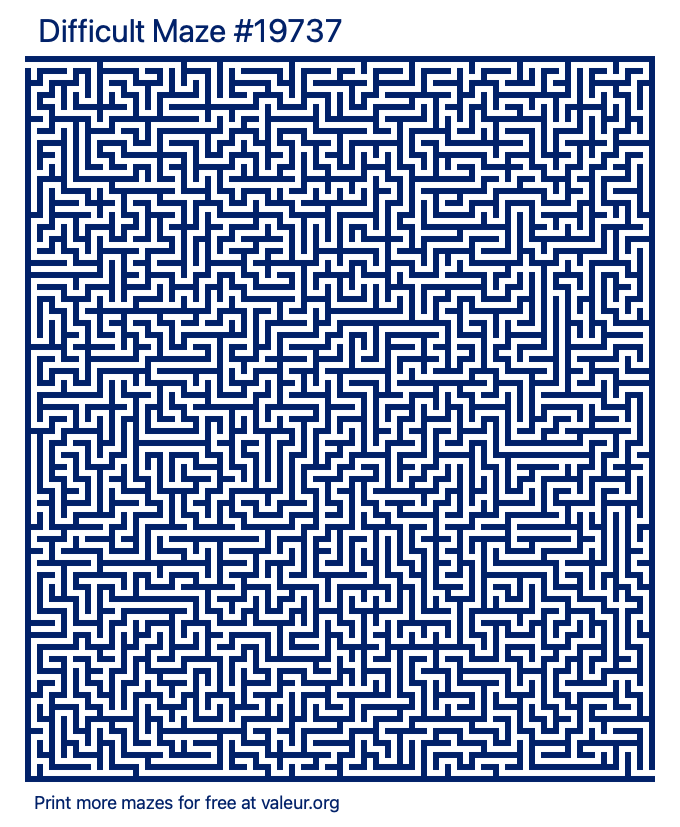 Free Printable Difficult Maze number 19737