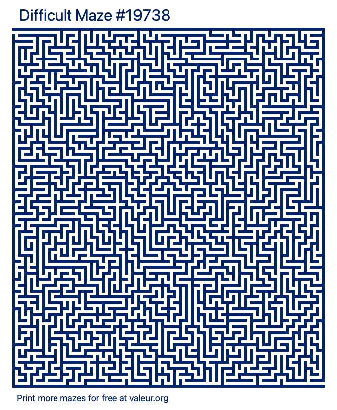 Free Printable Difficult Maze number 19738