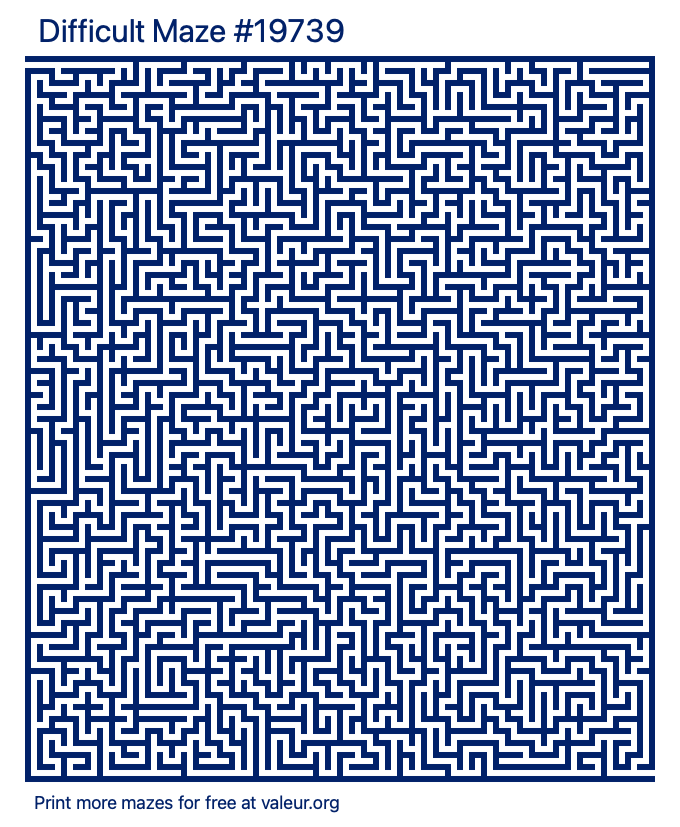 Free Printable Difficult Maze number 19739