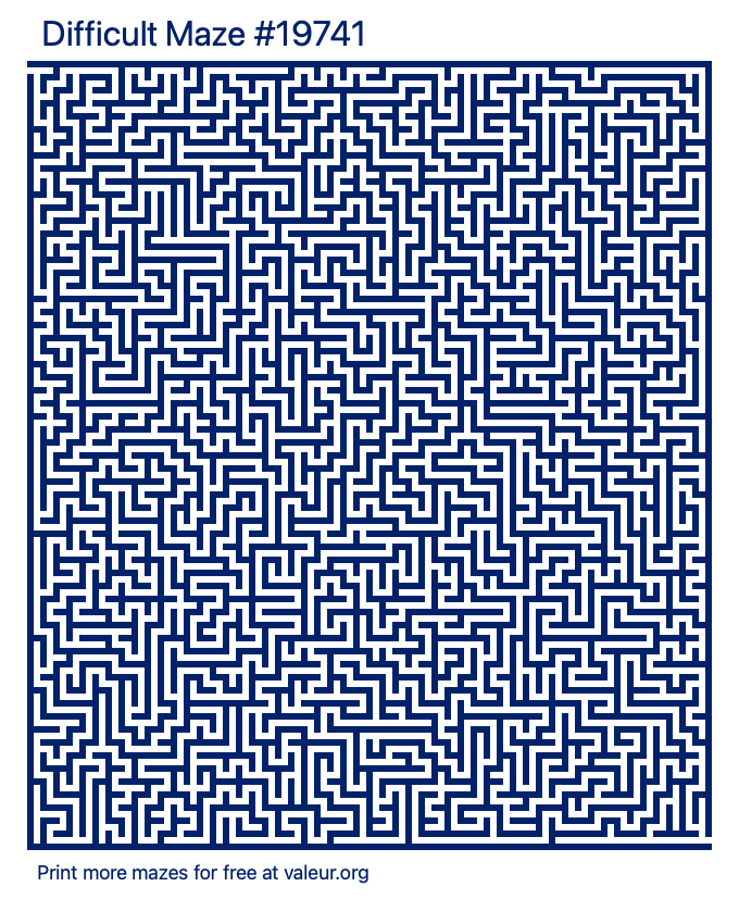 Free Printable Difficult Maze number 19741