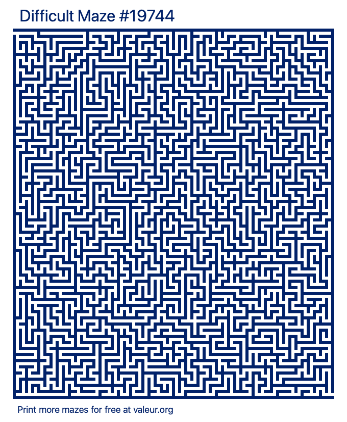 Free Printable Difficult Maze number 19744