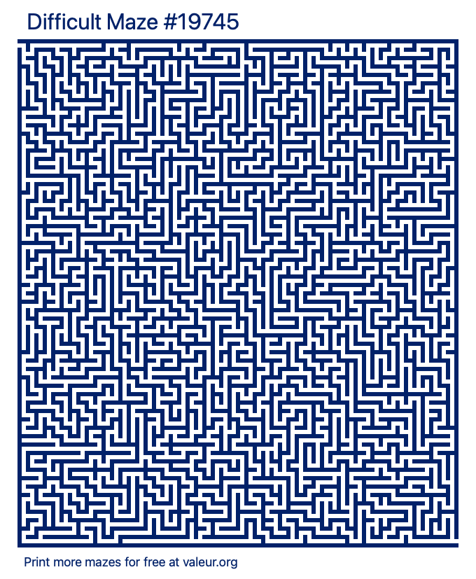 Free Printable Difficult Maze number 19745