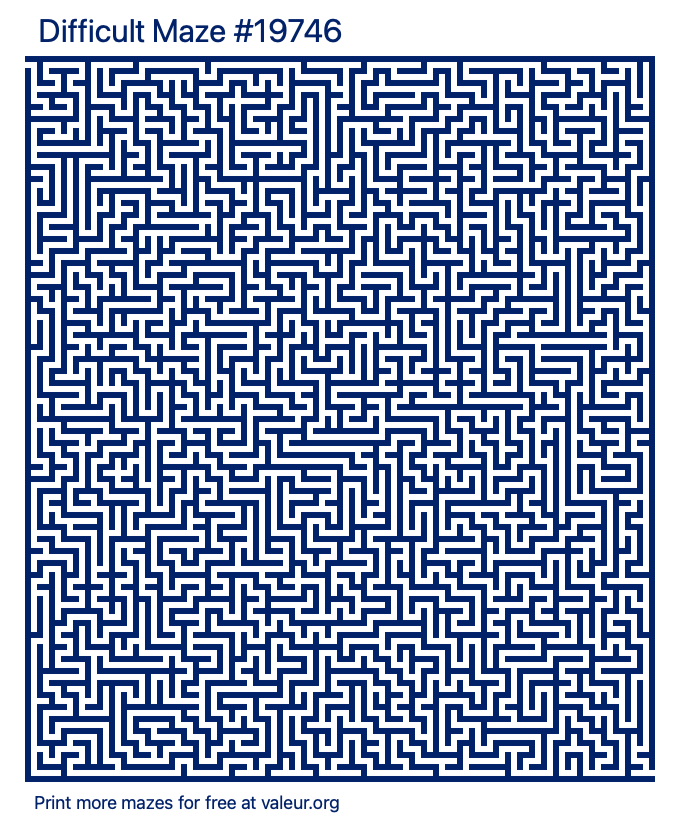 Free Printable Difficult Maze number 19746