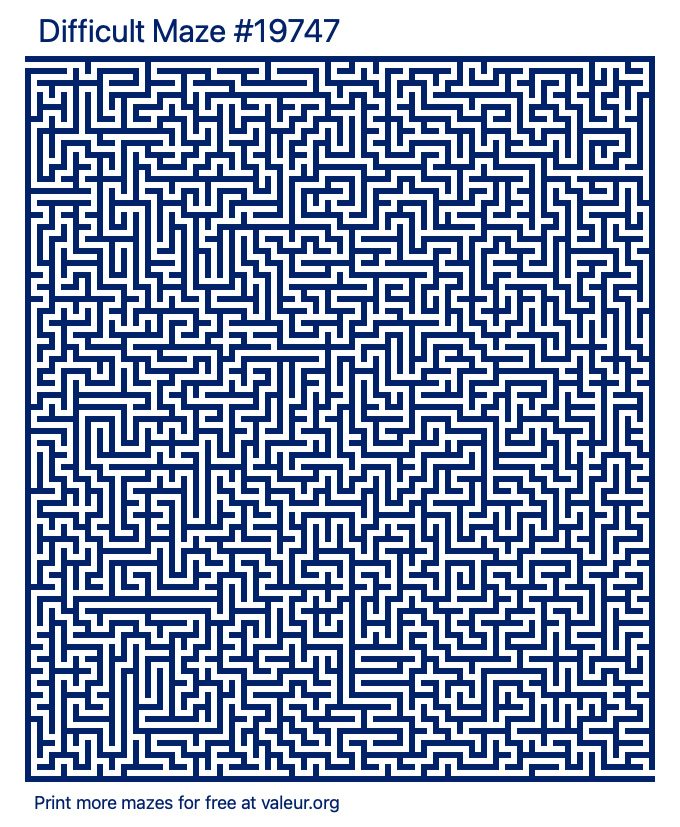 Free Printable Difficult Maze number 19747