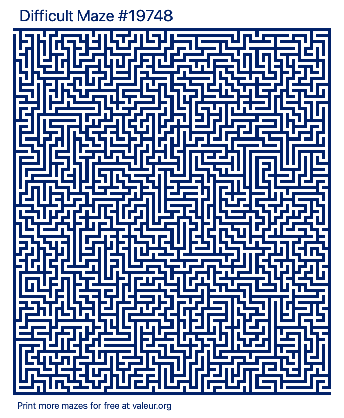 Free Printable Difficult Maze number 19748