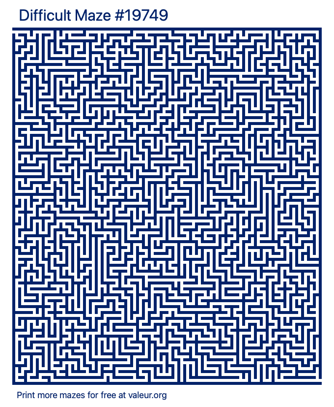 Free Printable Difficult Maze number 19749