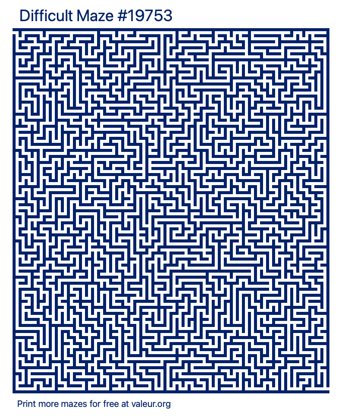 Free Printable Difficult Maze number 19753